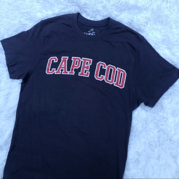 CUFFY’S • NWT Cape Cod MA Navy Blue Red Sox Style Classic Tee Shirt Size Small - Picture 6 of 14